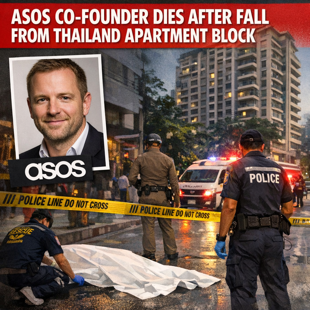 Illustration of Asos co-founder dies after fall from Thailand apartment block