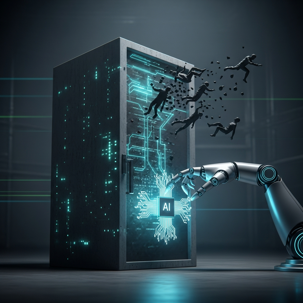 Illustration of Block cuts thousands of jobs as it shifts to AI