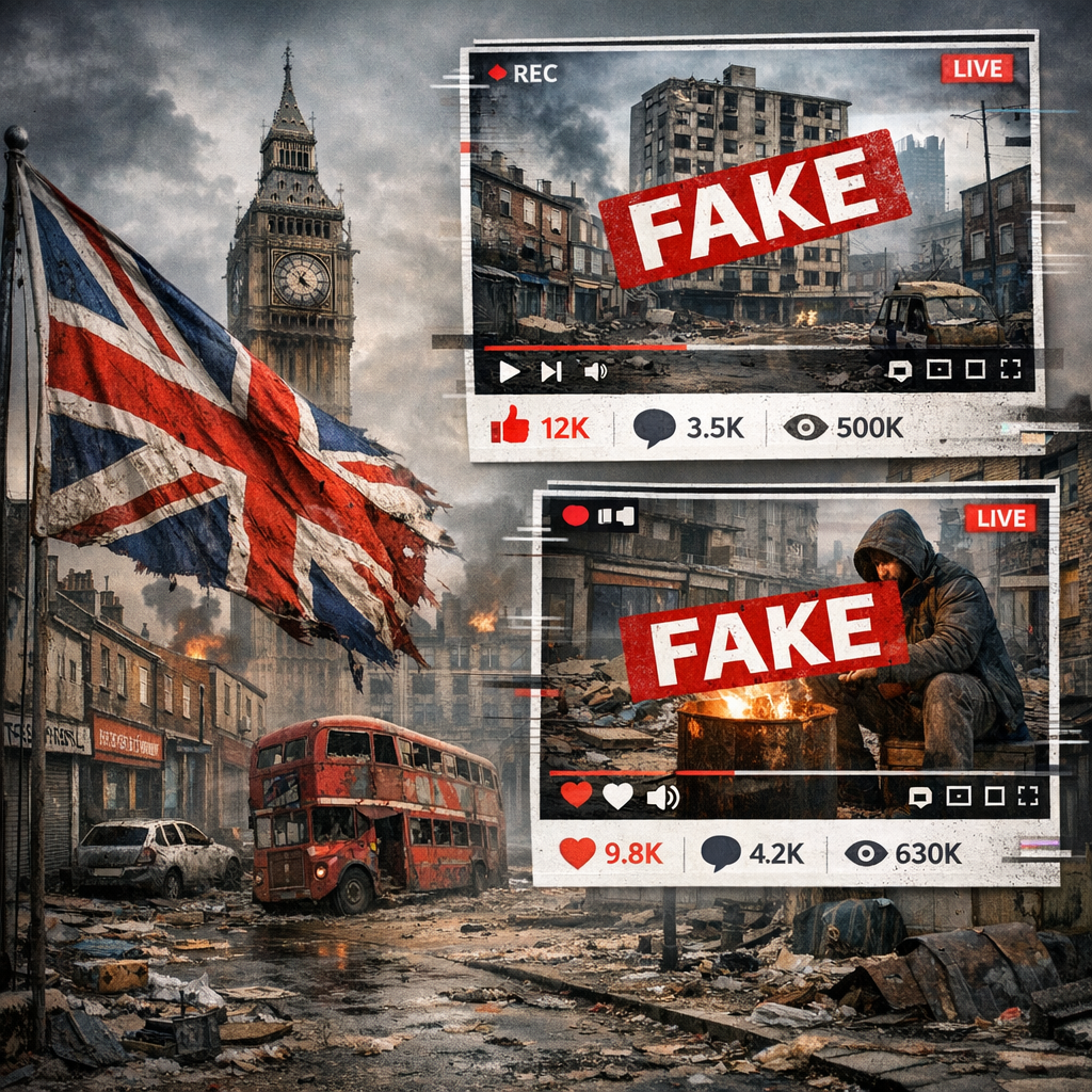 Fake AI videos depicting UK urban decline spread on social media