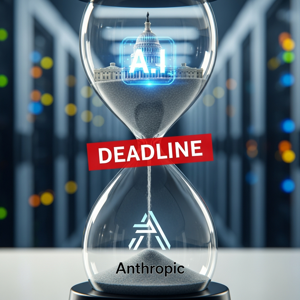 Illustration of US sets deadline for Anthropic in AI safeguards dispute