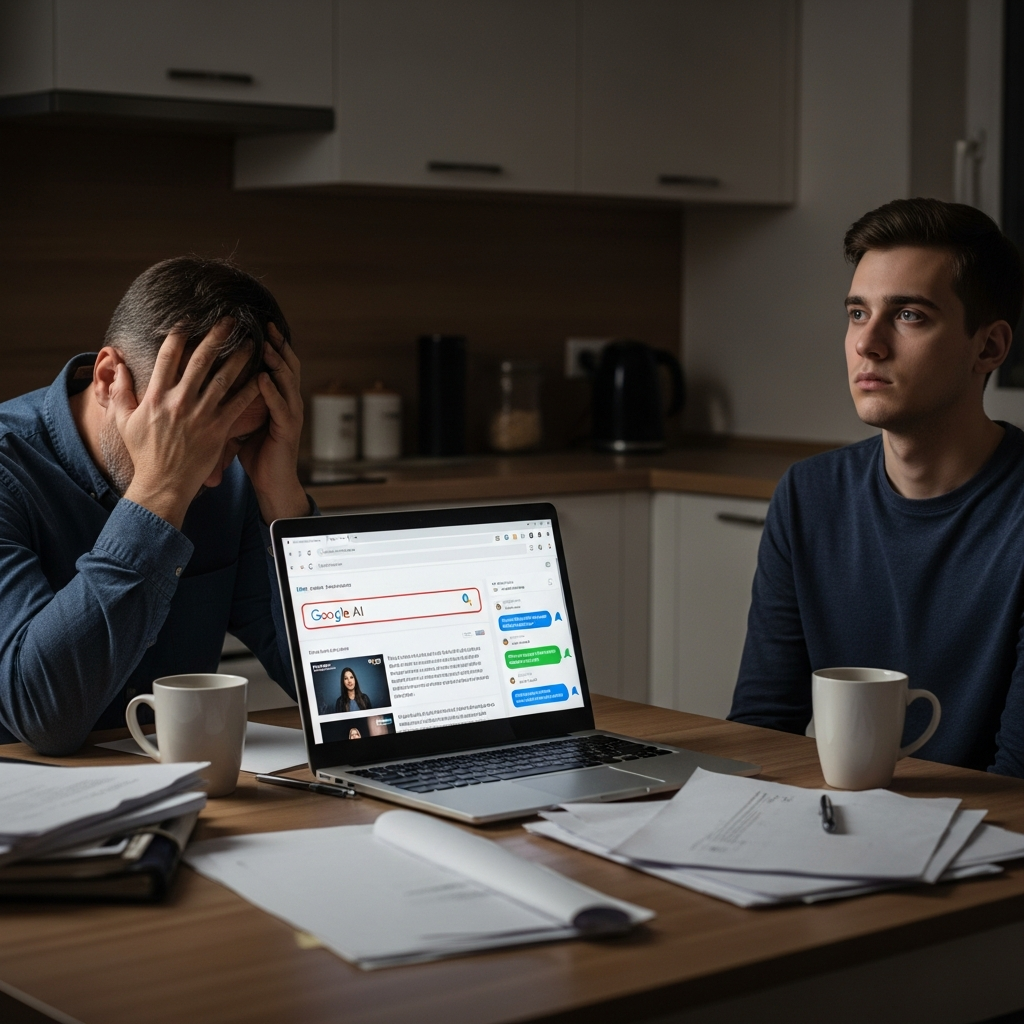 Illustration of Father says Google AI contributed to son's delusions