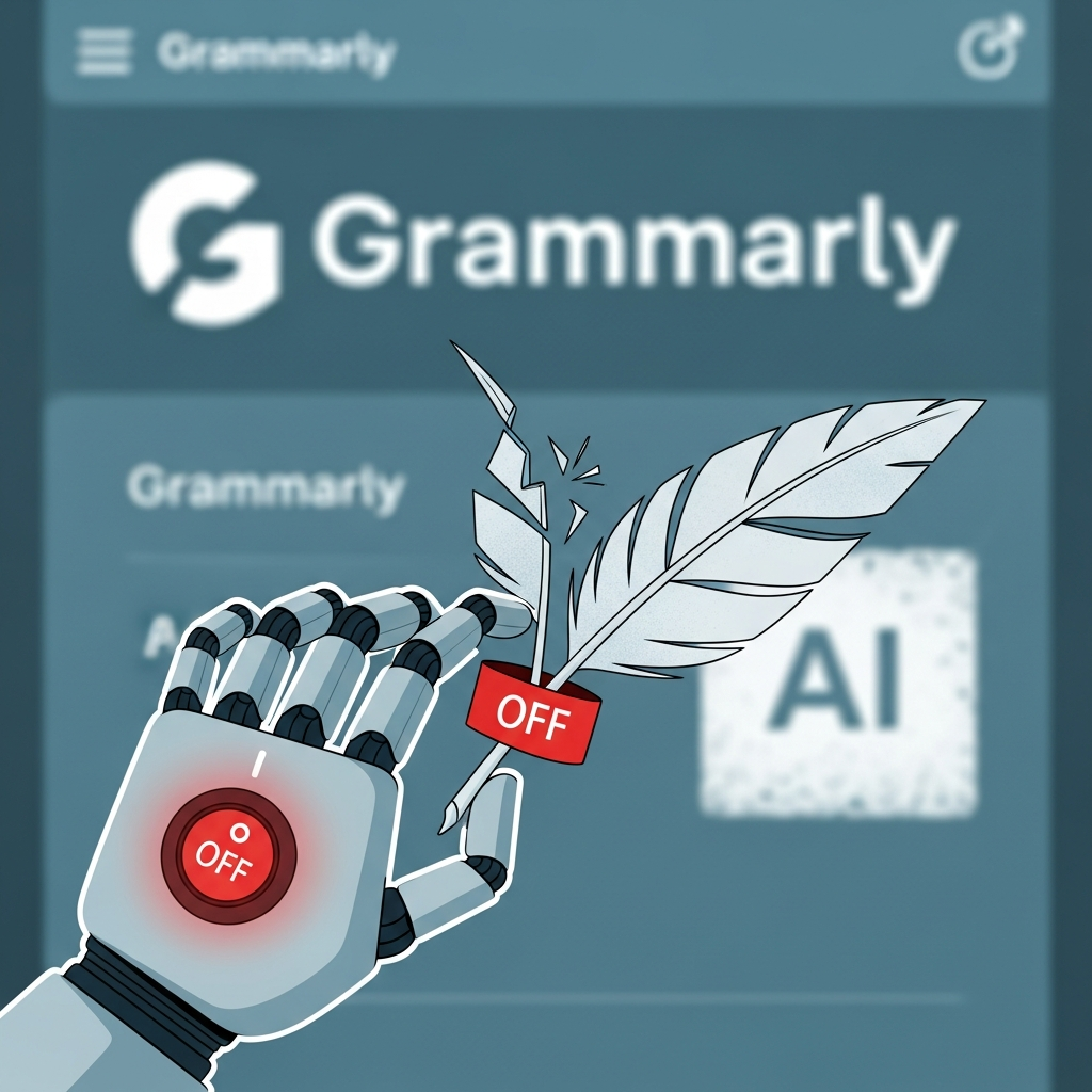 Illustration of Grammarly pulls AI author-impersonation tool amid backlash
