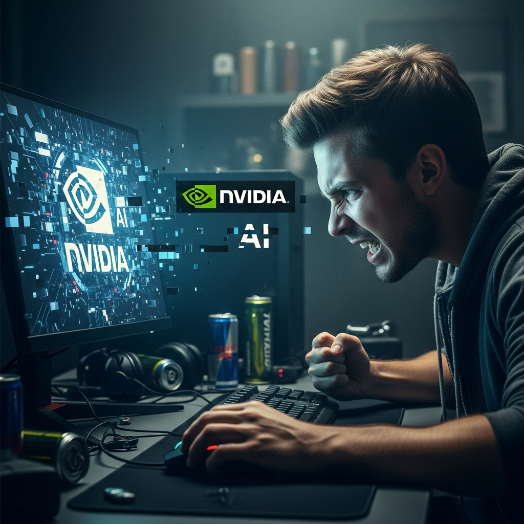Illustration of Nvidia faces gamer backlash over new AI graphics feature