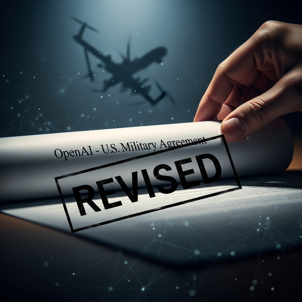Illustration of OpenAI revises US military agreement after criticism